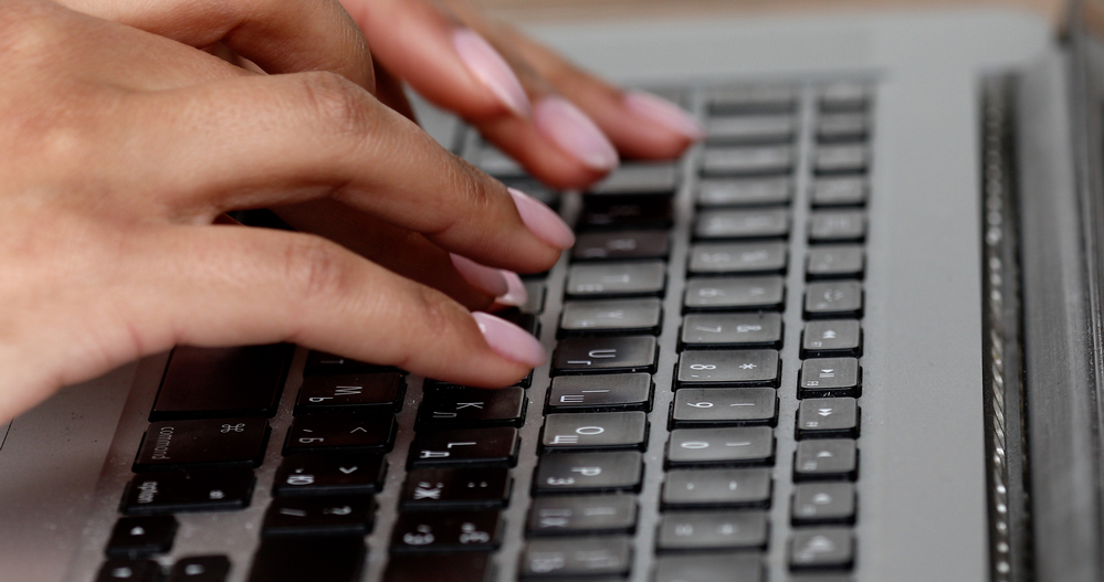 keyboard typing close up how it's going